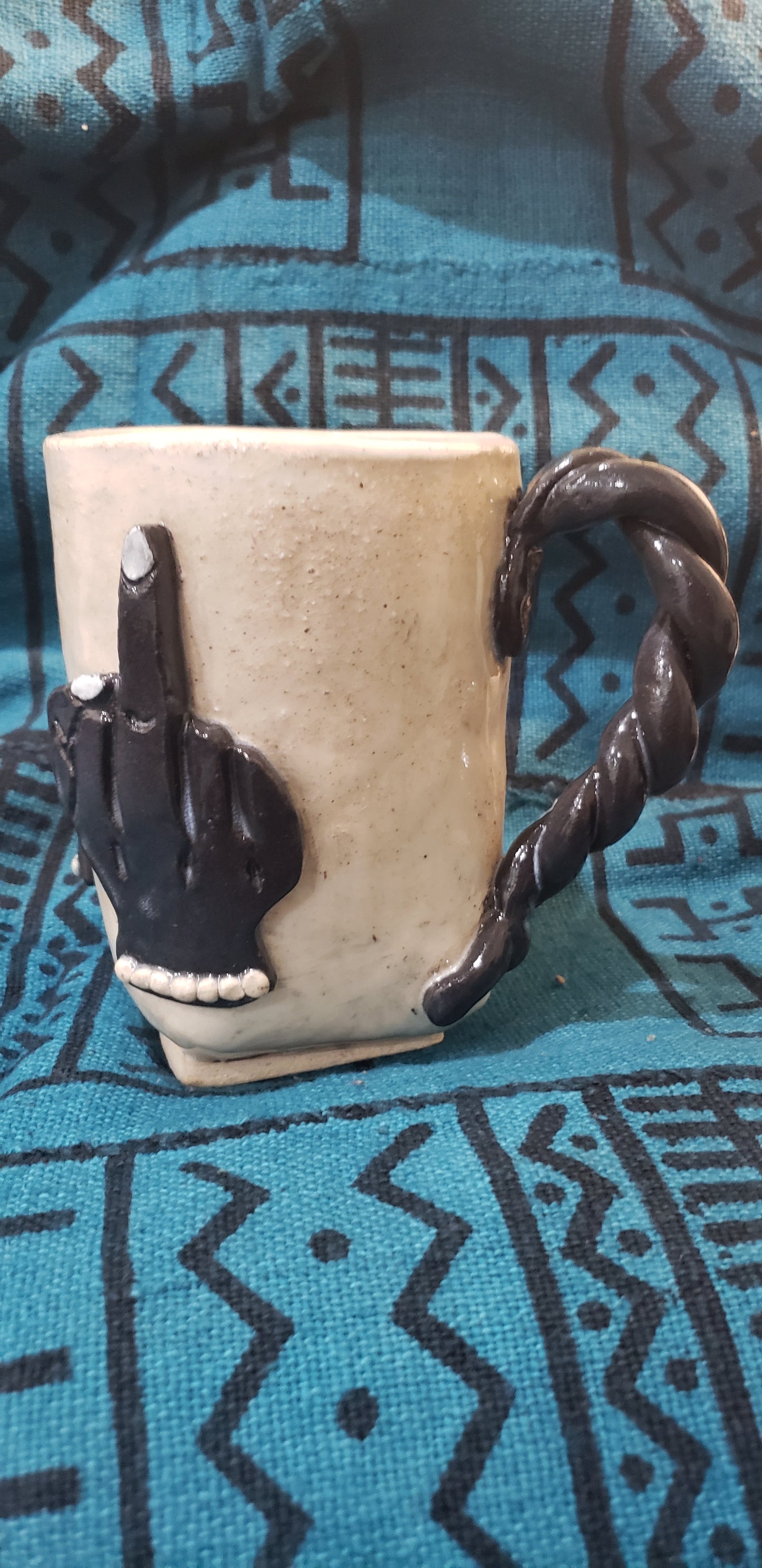 Black/White Polish Middle Finger Mug