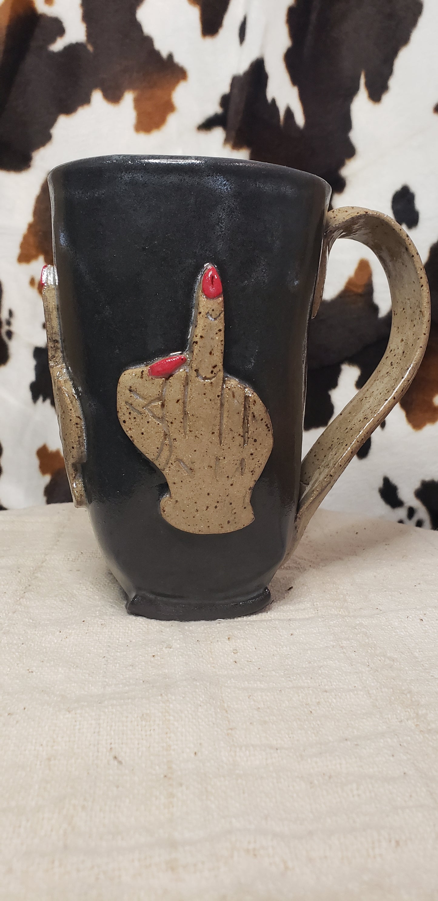 Red Polish F U Mug