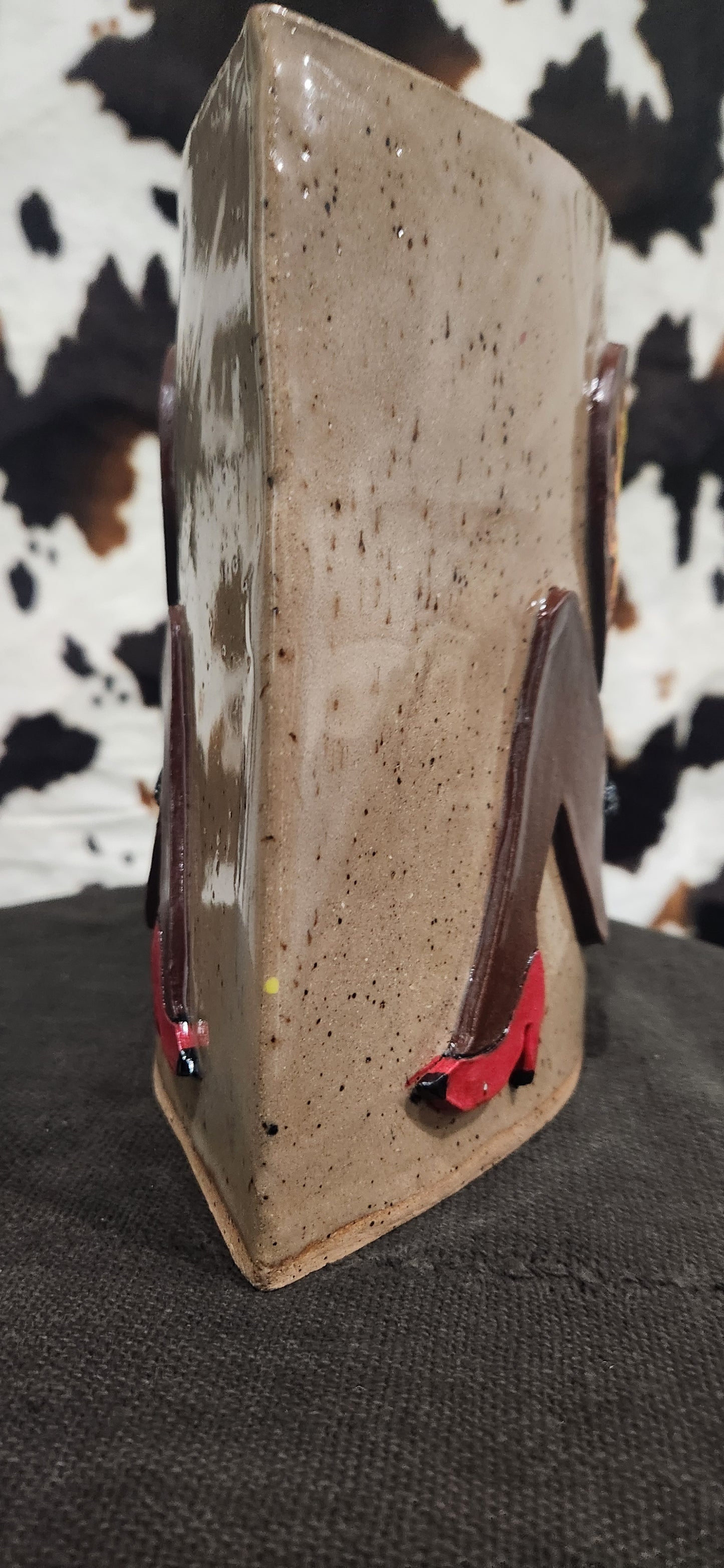 Hot N Hairy Speckled Brn - Vase