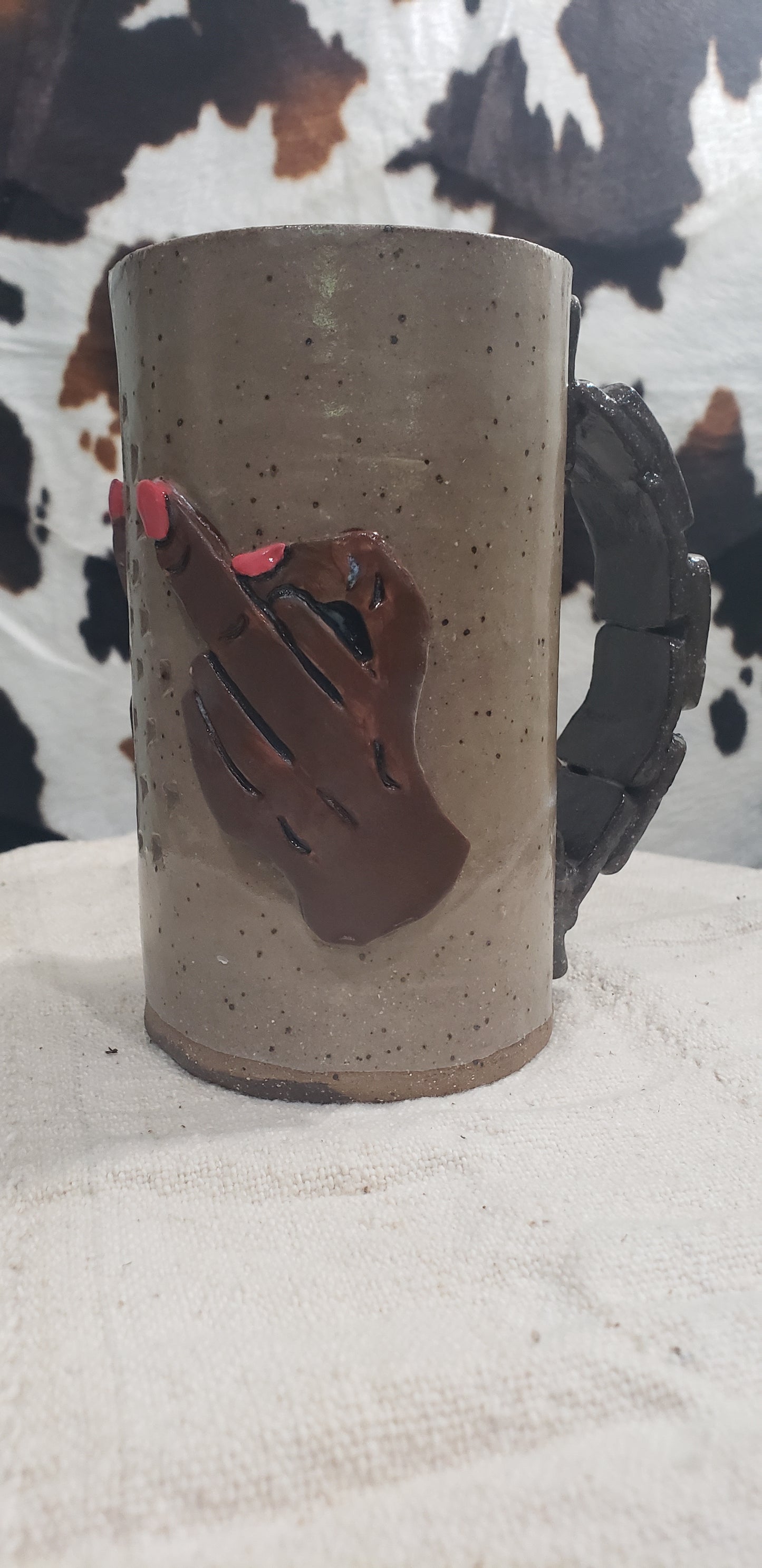 Pink Polish/Brown F U Mug
