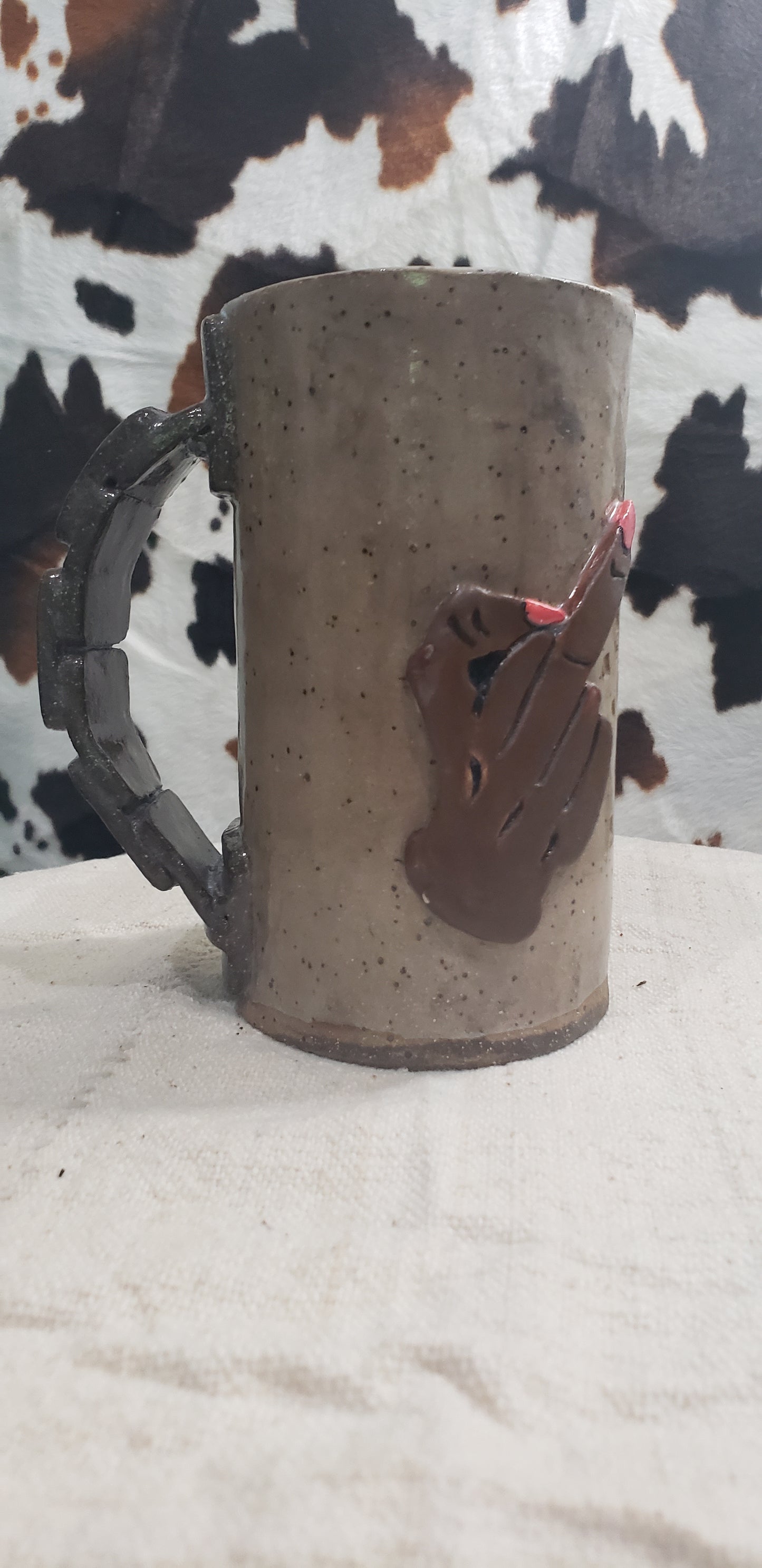 Pink Polish/Brown F U Mug