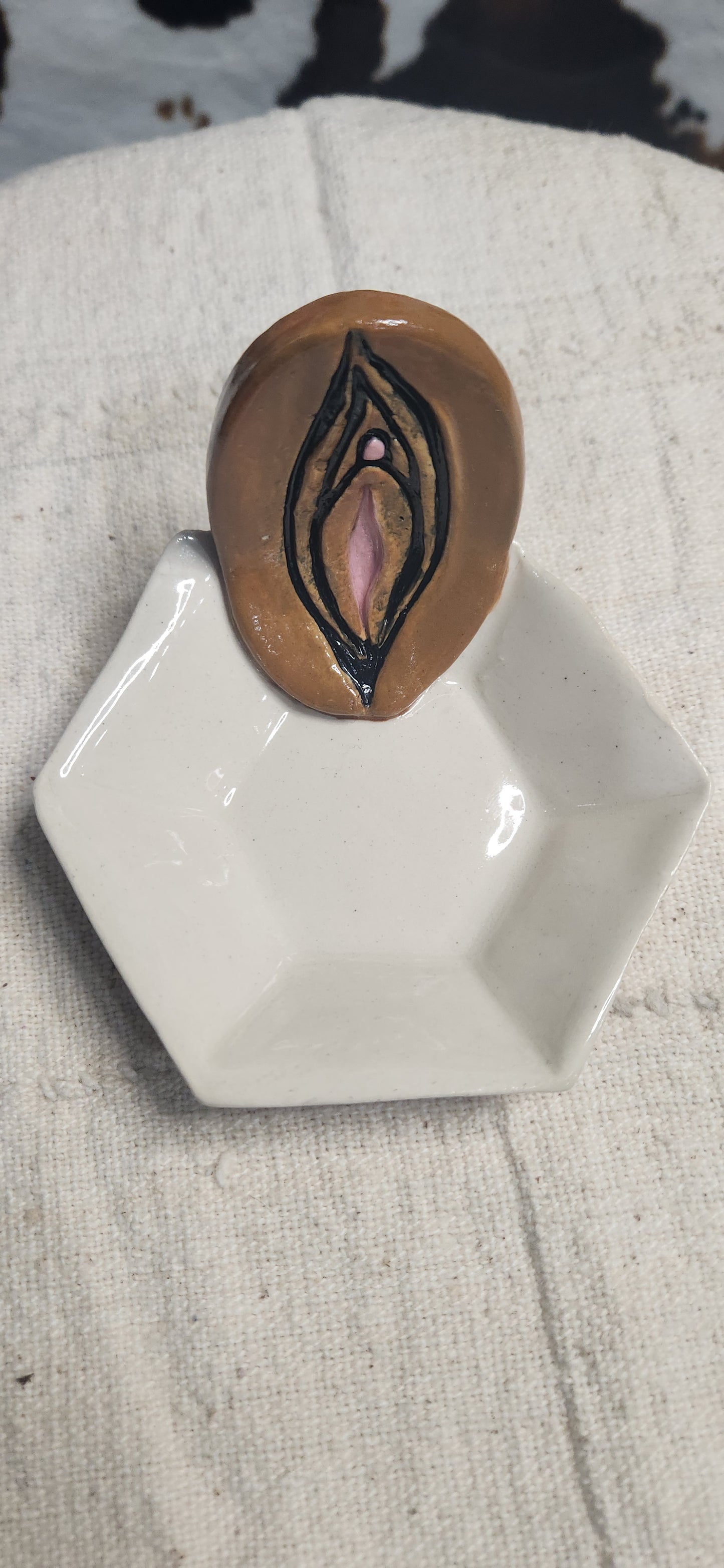 Vulva Tray Hex White - Mini Tray