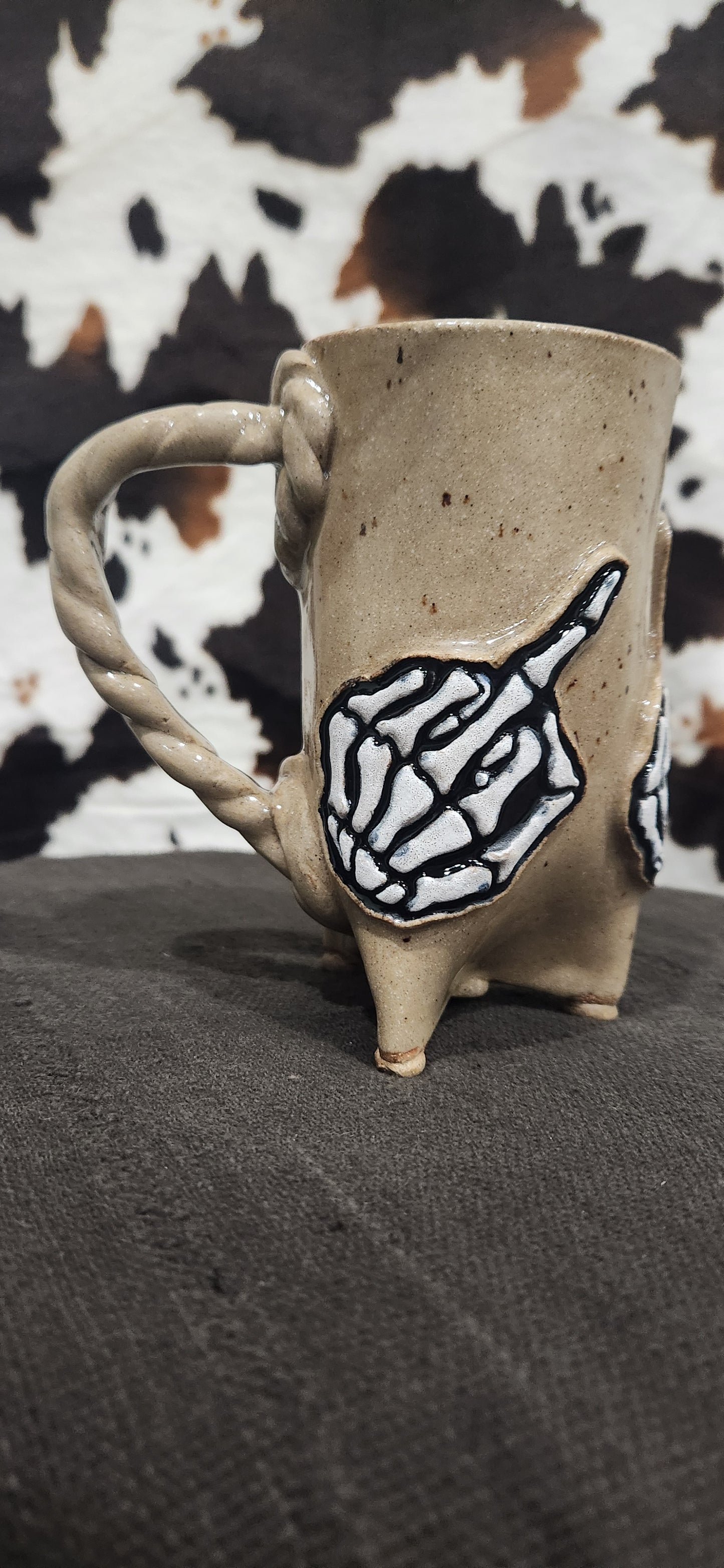 Skeleton Bones FU Finger - Mug