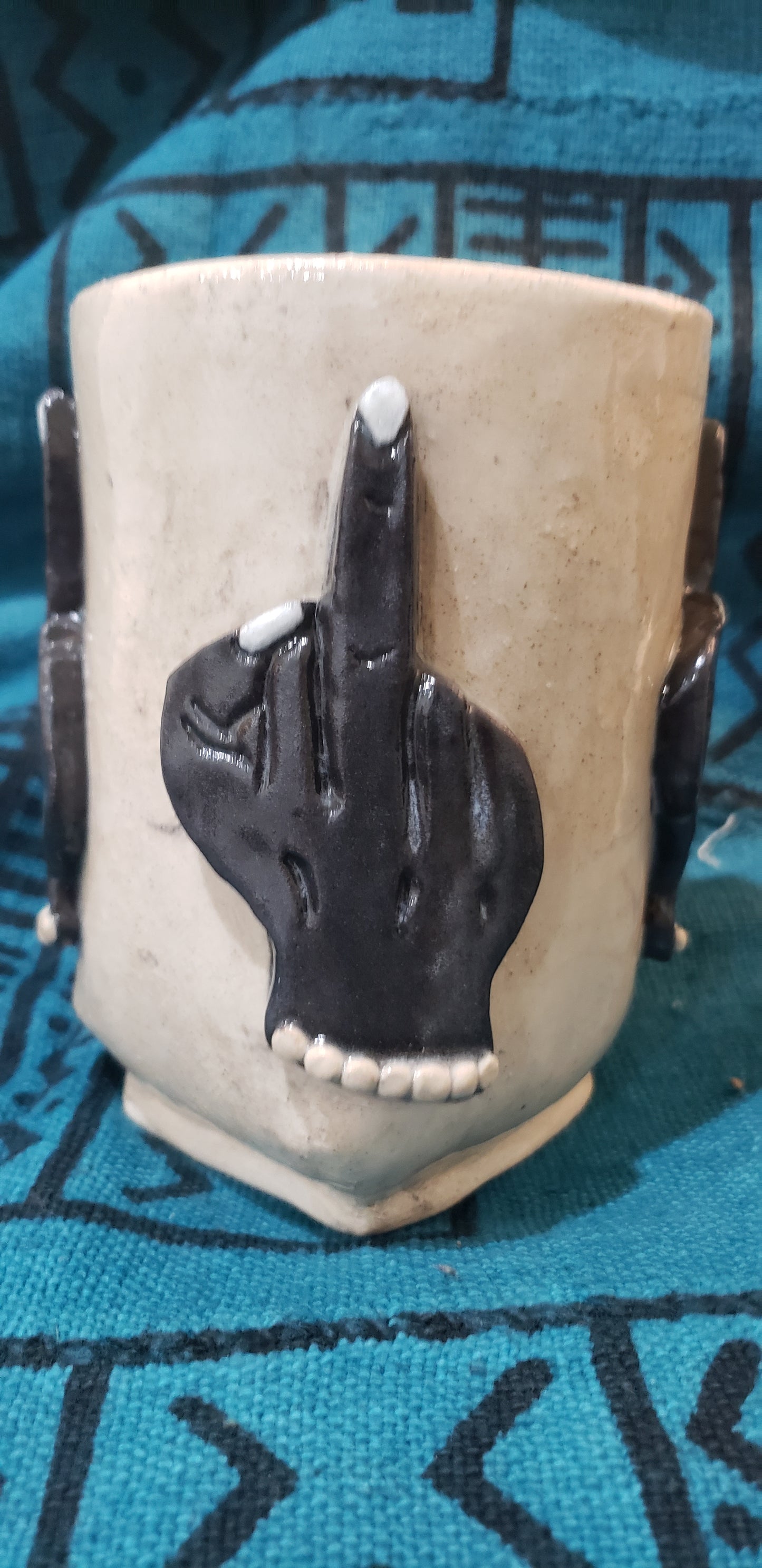 Black/White Polish Middle Finger Mug