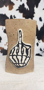 FU Finger Skeleton Lg - Shot Glass