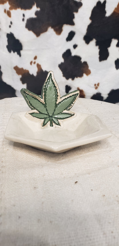 420 Leaf Hexagon - Mini Tray