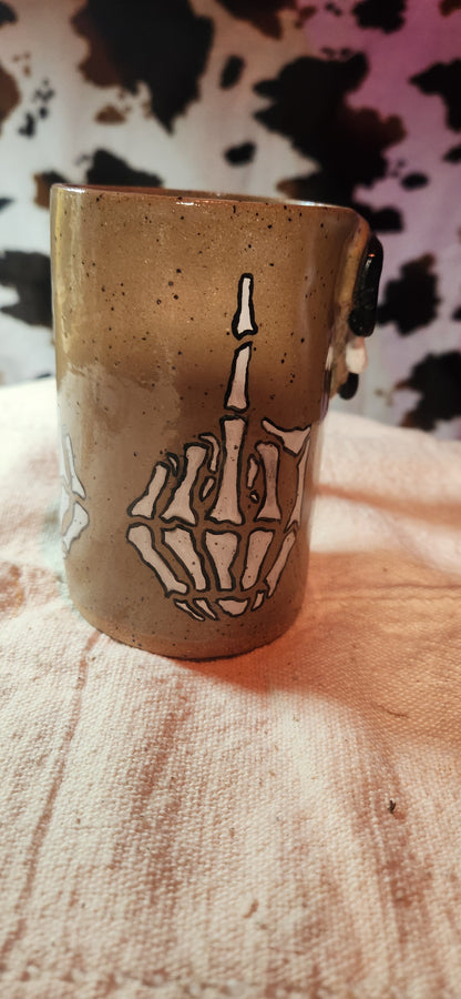 Skeleton FU Finger - Mug