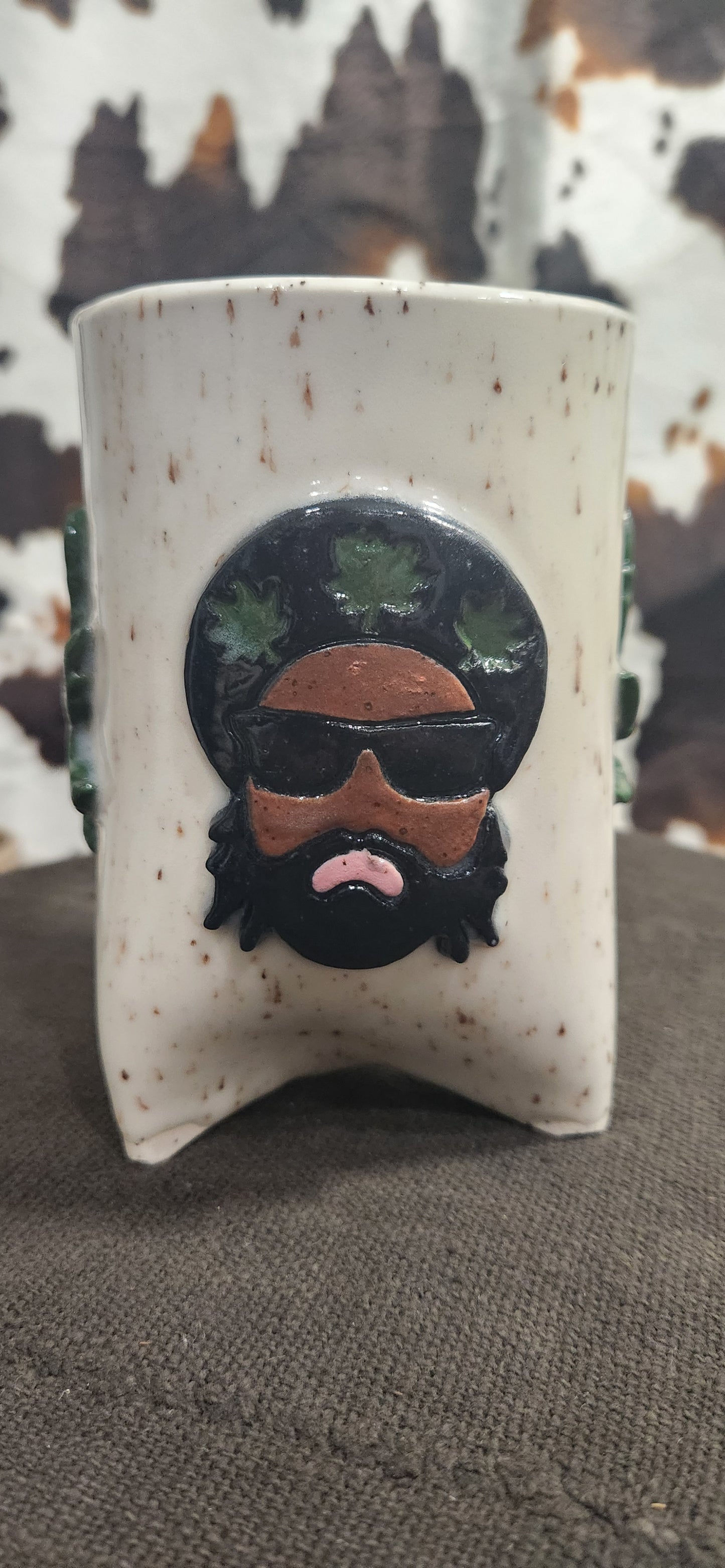 Leafy Shades Speckled Wt - Mug