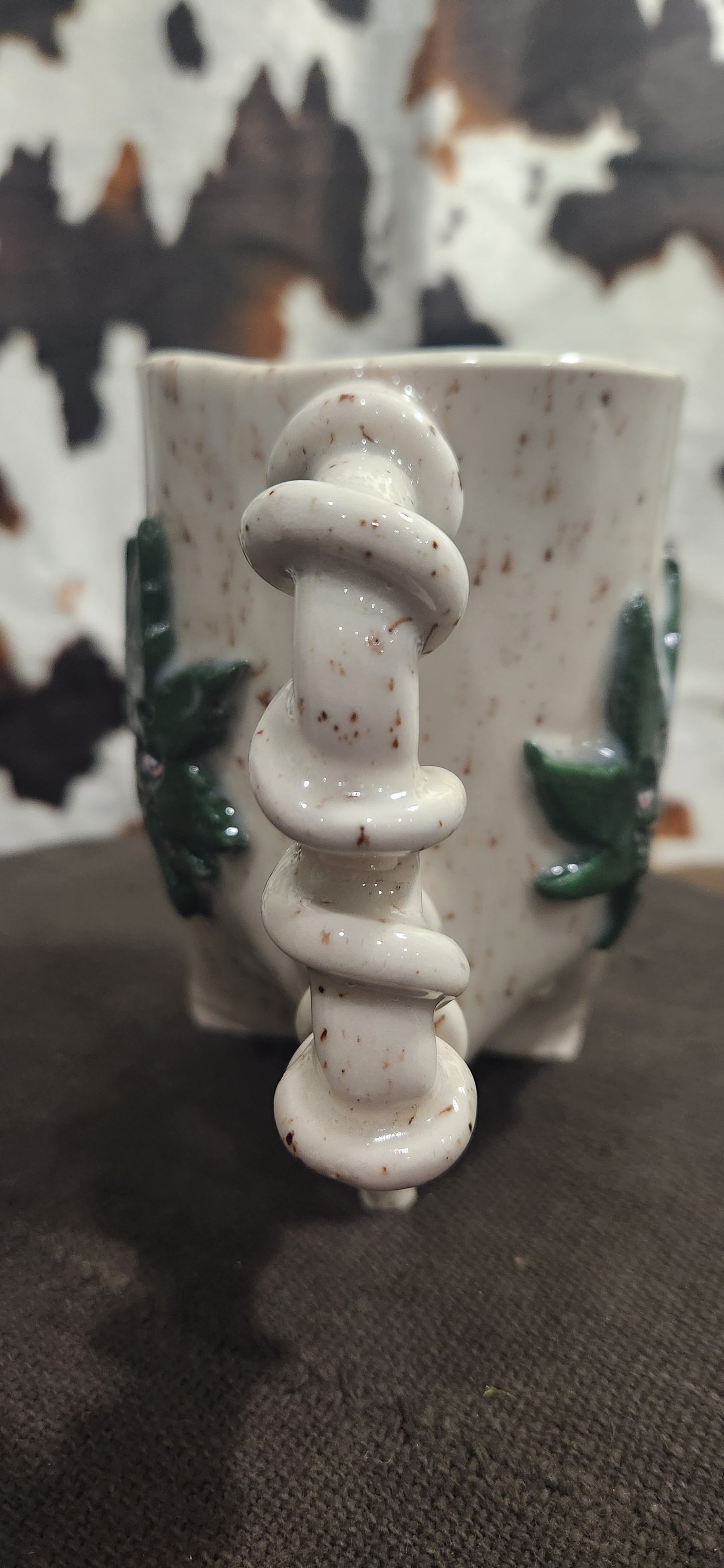 Blitzed Leaf Speckled Wt - Mug
