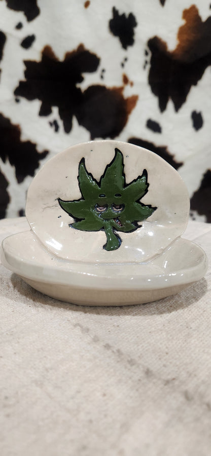 Faded Leaf Oval - Mini Tray