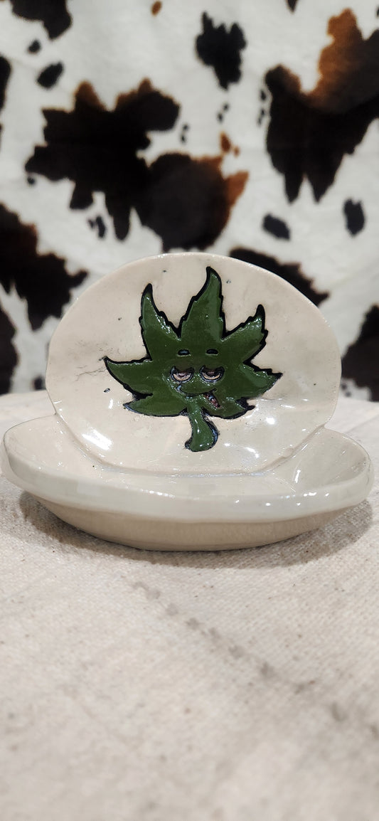 Faded Leaf Oval - Mini Tray