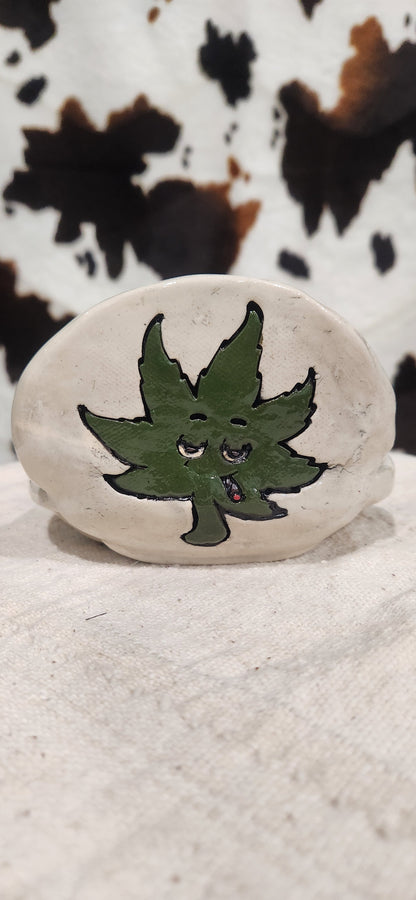 Faded Leaf Oval - Mini Tray