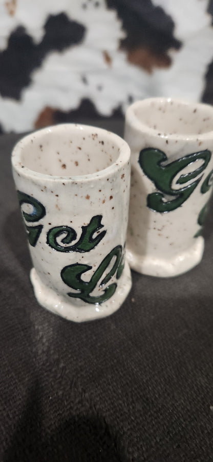 Get Lit Speckled Wt - Shot Glasses
