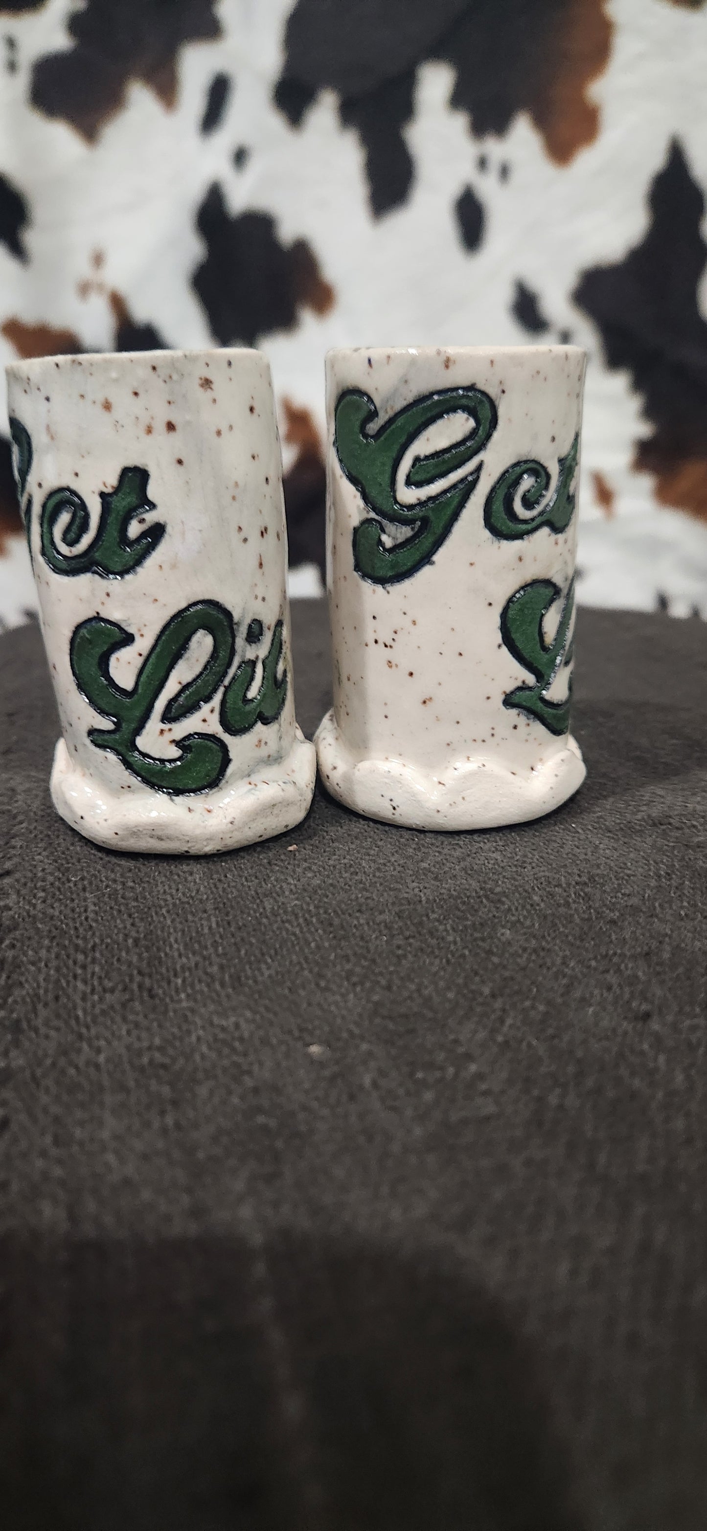 Get Lit Speckled Wt - Shot Glasses