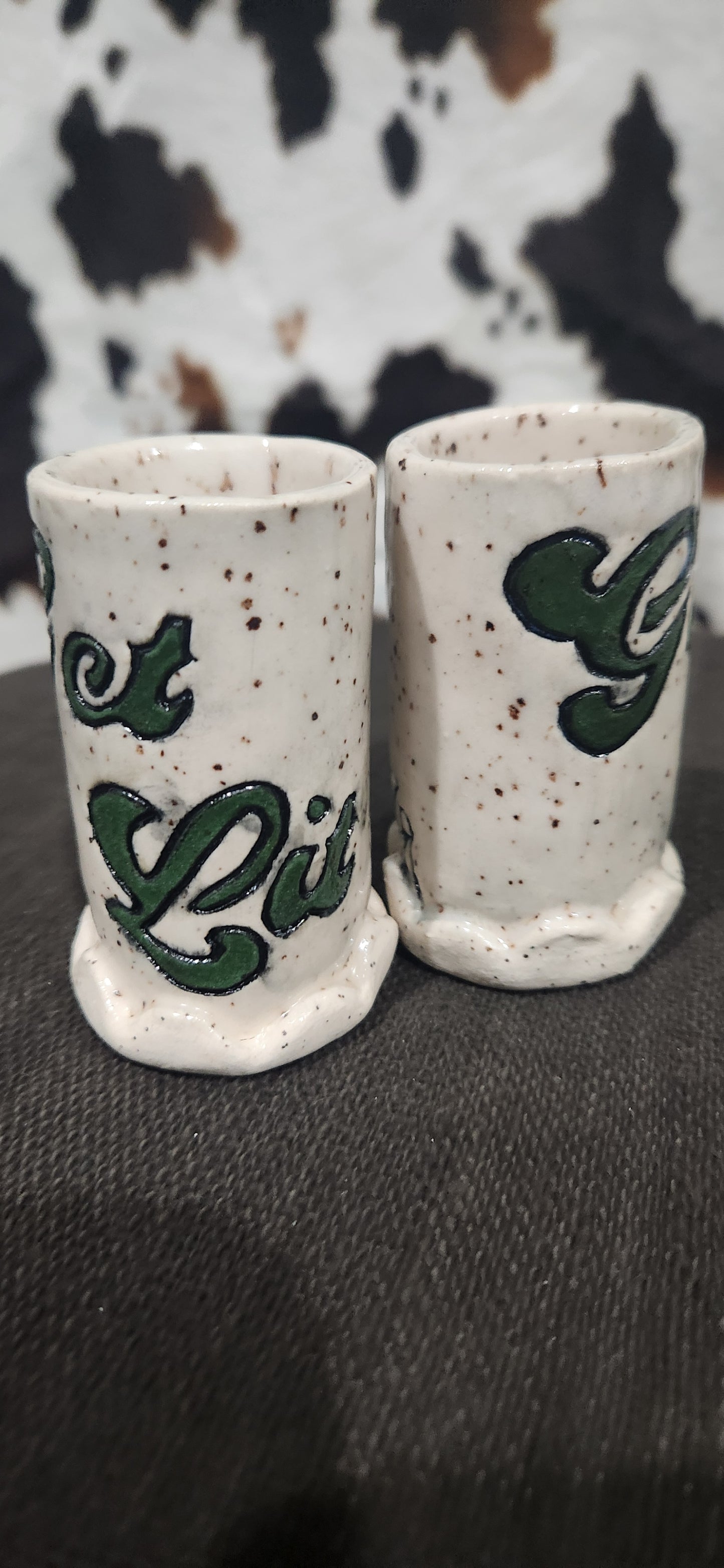 Get Lit Speckled Wt - Shot Glasses