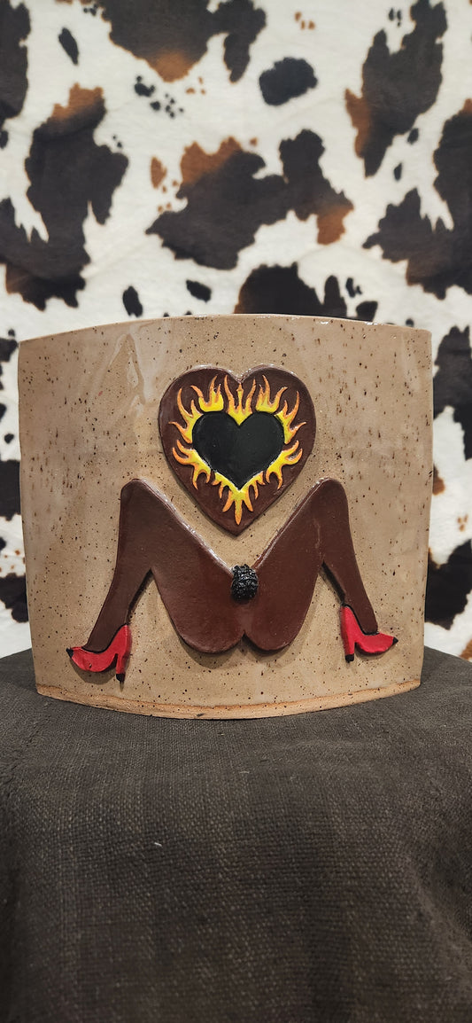 Hot N Hairy Speckled Brn - Vase