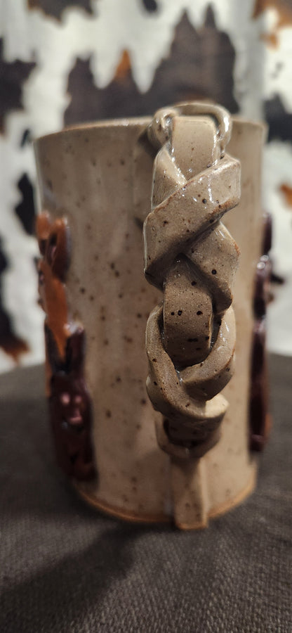 Humping Hares Speckled Brn - Mug