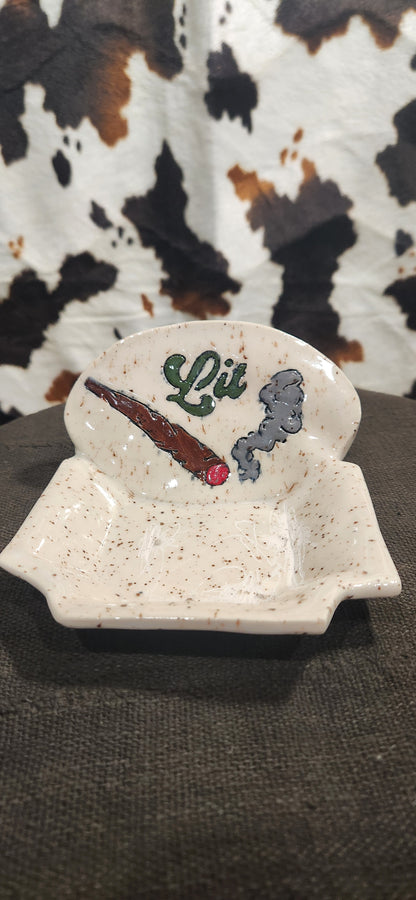 Lit Spliff Square - Tray