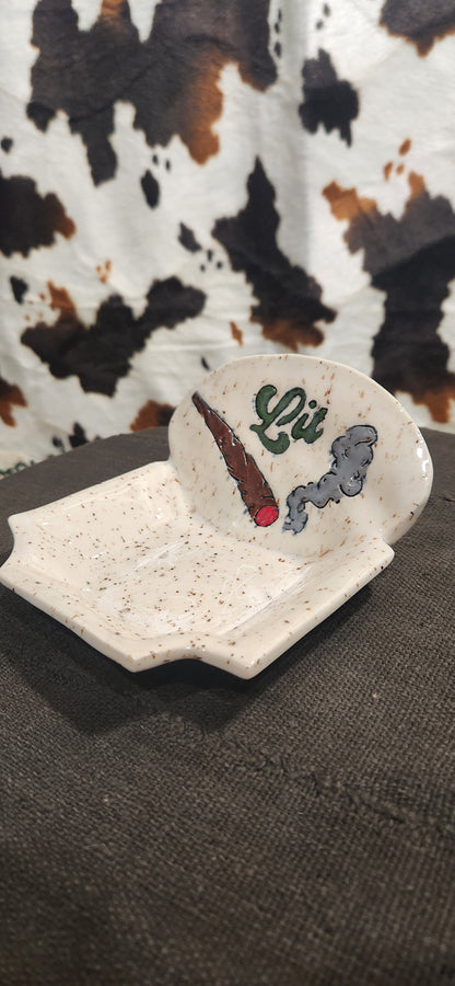 Lit Spliff Square - Tray