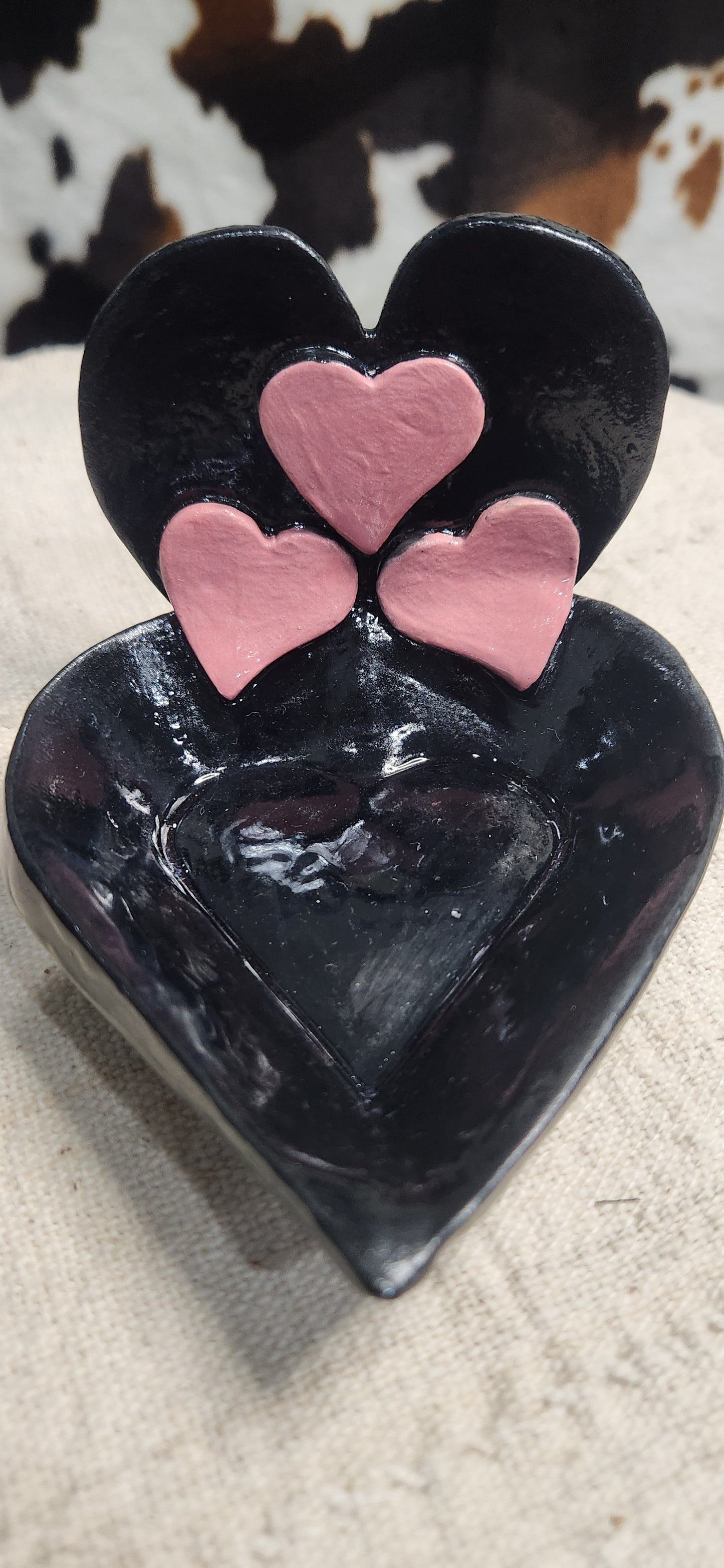 Hearts Pink/Black - Tray