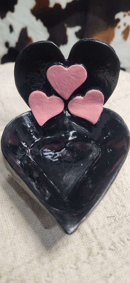Hearts Pink/Black - Tray