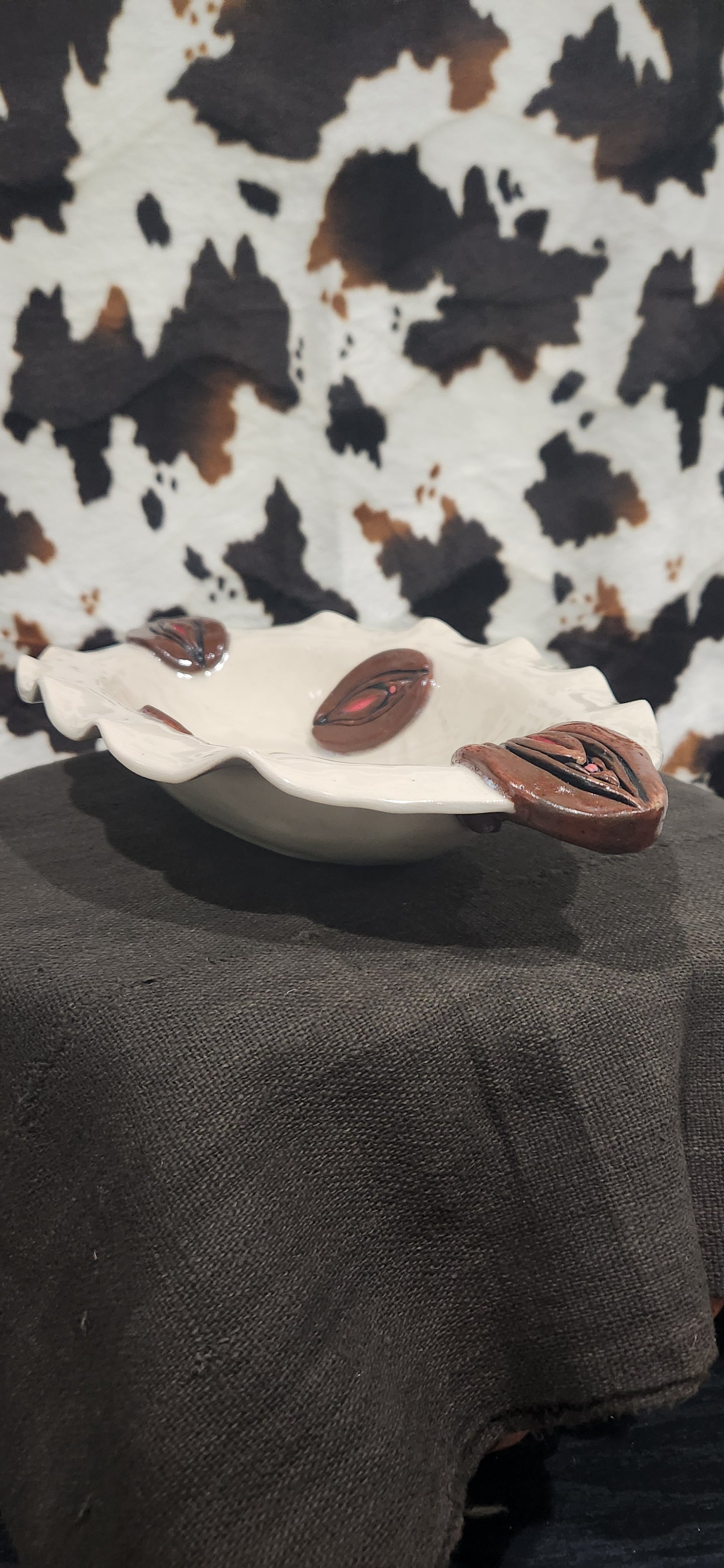 Pussy Bowl Oval White - Bowl