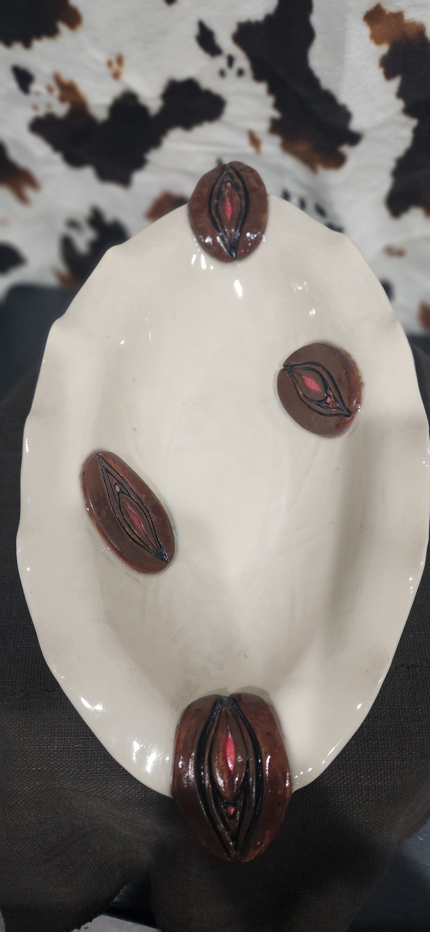 Pussy Bowl Oval White - Bowl