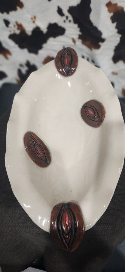 Pussy Bowl Oval White - Bowl