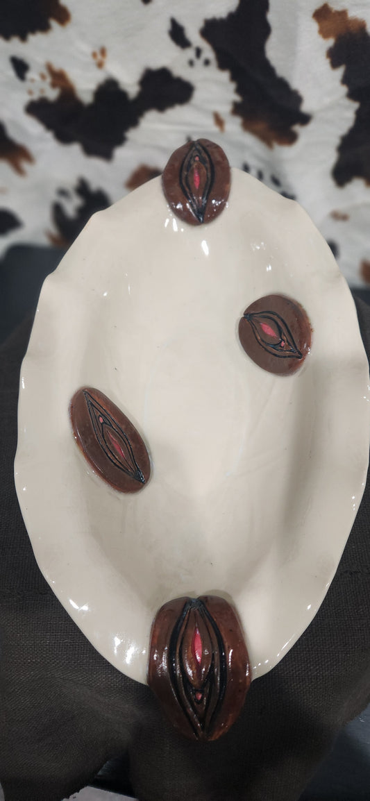 Pussy Bowl Oval White - Bowl