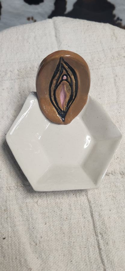 Vulva Tray Hex White - Mini Tray