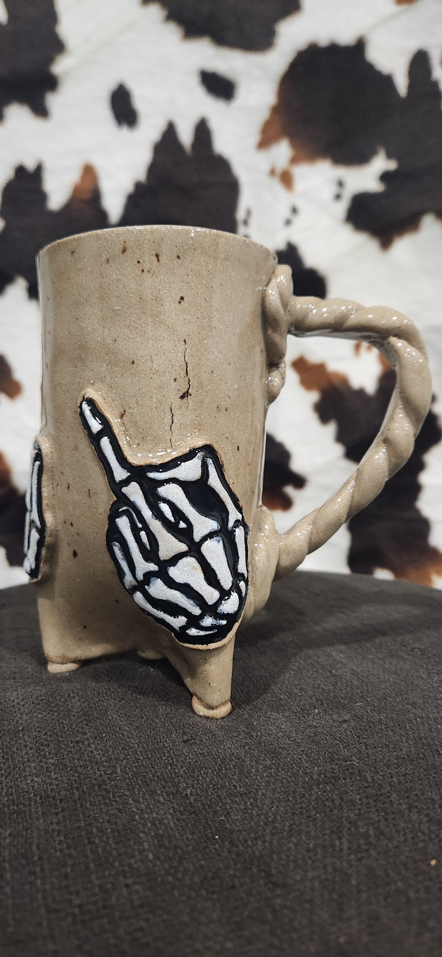 Skeleton Bones FU Finger - Mug