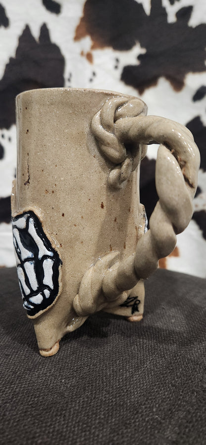 Skeleton Bones FU Finger - Mug