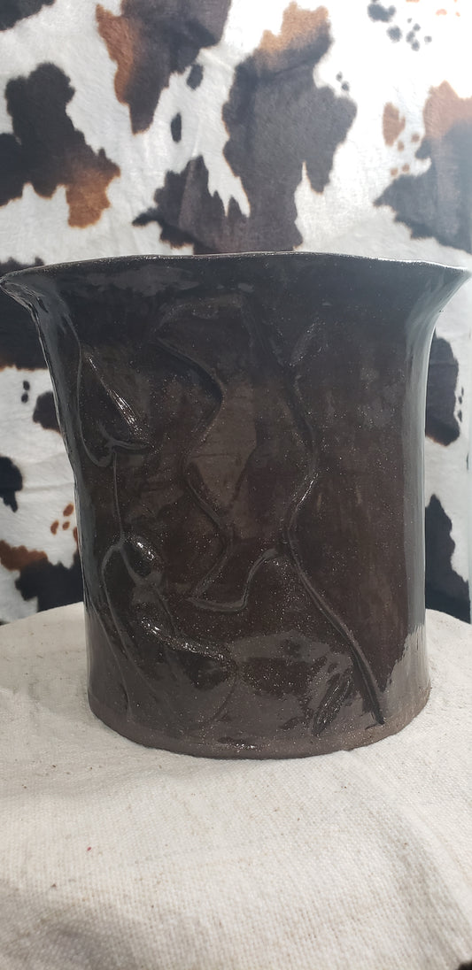 Unbothered Lg Brown - Vase