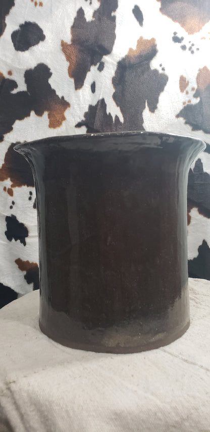 Unbothered Lg Brown - Vase