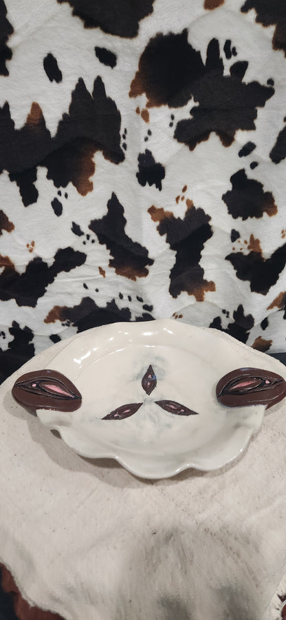 Vulva Bowl w Handles Round - Bowl