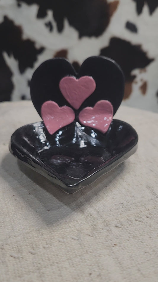 Hearts Pink/Black - Tray