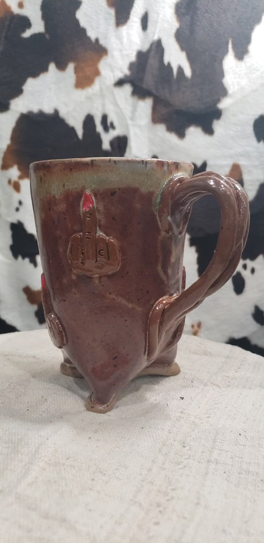 Brown Mini F U Mug