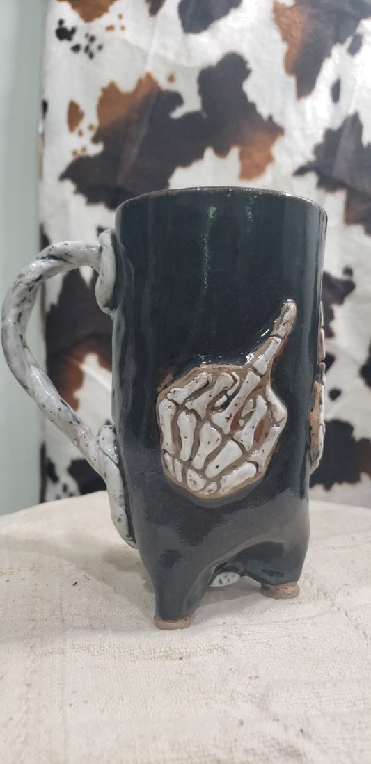 Skeleton F U Mug