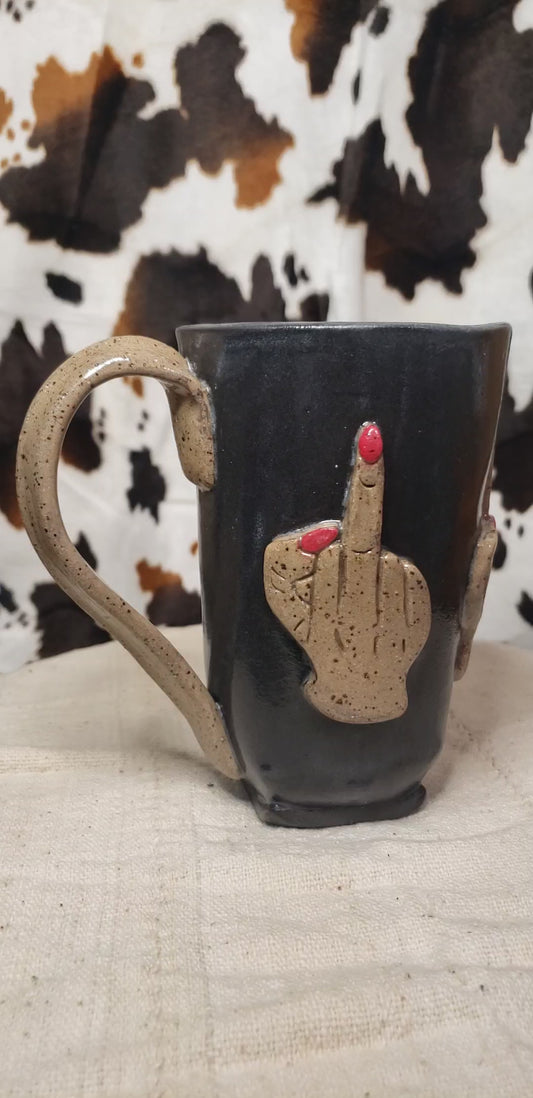 Red Polish F U Mug