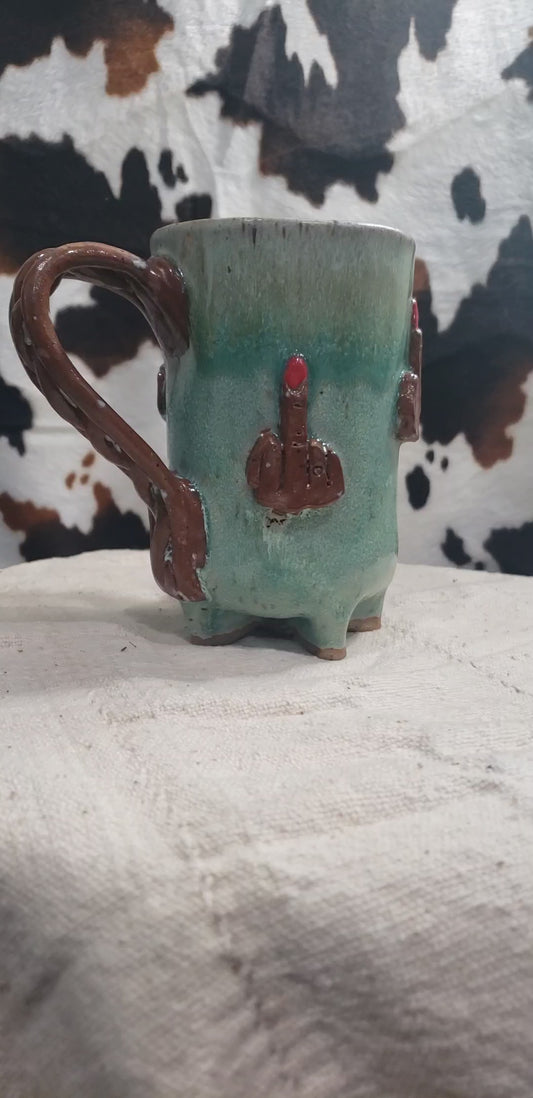 Green Mini F U Mug
