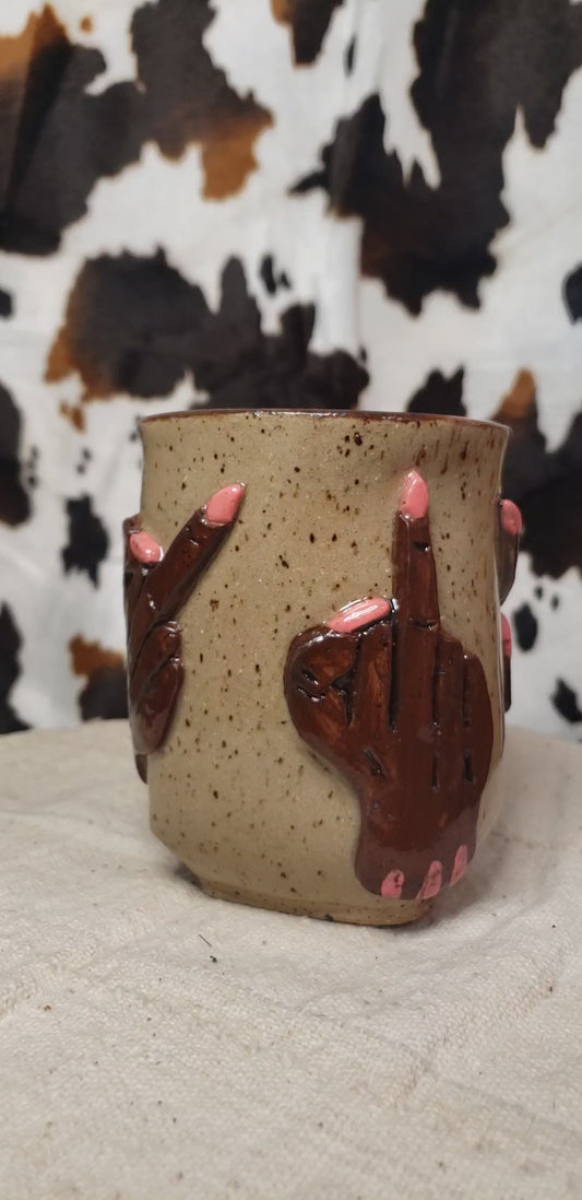 Pink Polish F U Mug